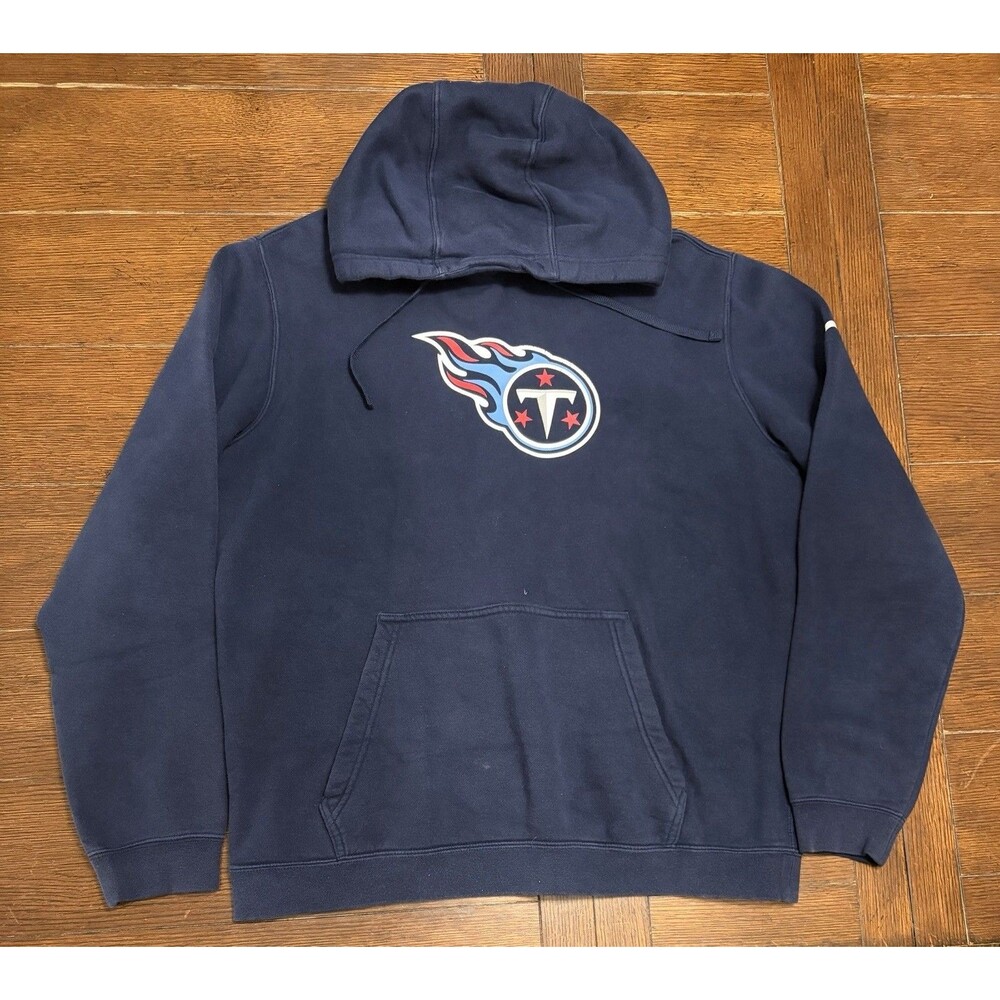 Vintage Tennessee Titans Men’s Size L Nike Navy Fleece Hoodie Sweatshirt NFL